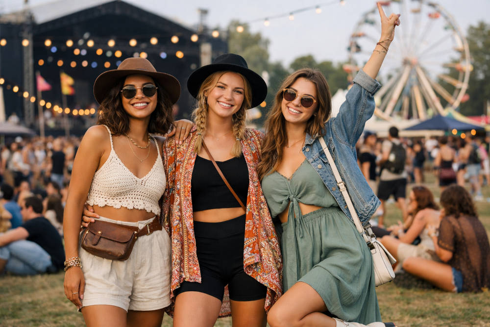 Festivaloutfits die stijl en comfort combineren
